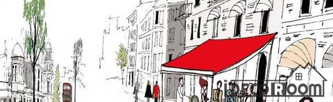 Image of Graphic Design Drawing Street London Ktv Club Restaurant Art Wall Murals Wallpaper Decals Prints Decor IDCWP-JB-001149