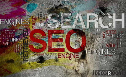 Image of Colorful Wall Seo Search Living Room Art Wall Murals Wallpaper Decals Prints Decor IDCWP-JB-001156