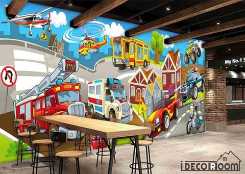 Image of Kids Cartoon Poster Restaurant Art Wall Murals Wallpaper Decals Prints Decor IDCWP-JB-001174