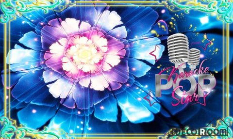 Image of Graphic Design Colorful Flower Restaurant Art Wall Murals Wallpaper Decals Prints Decor IDCWP-JB-001191