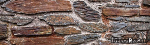 Image of Stone Wall Pattern Restaurant Art Wall Murals Wallpaper Decals Prints Decor IDCWP-JB-001217