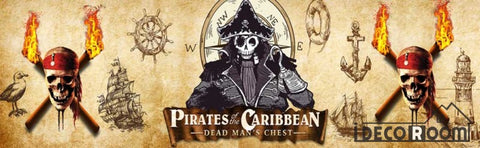 Image of 3D Pirate Drawing Fire Restaurant Art Wall Murals Wallpaper Decals Prints Decor IDCWP-JB-001229