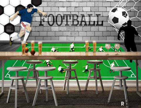 Image of Graphic Design Football Player Restaurant Art Wall Murals Wallpaper Decals Prints Decor IDCWP-JB-001256