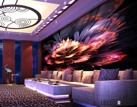 Image of Graphic Design Flower Ktv Club Art Wall Murals Wallpaper Decals Prints Decor IDCWP-JB-001258