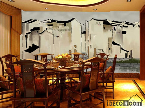 Image of Drawing City Poster Restaurant Art Wall Murals Wallpaper Decals Prints Decor IDCWP-JB-001274