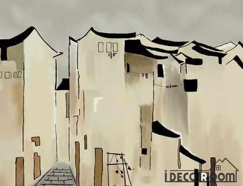 Image of Drawing City Poster Restaurant Art Wall Murals Wallpaper Decals Prints Decor IDCWP-JB-001274