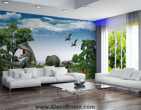 Image of Dinosaur Wallpaper Large Wall Murals for Bedroom Wall Art IDCWP-KL-000115