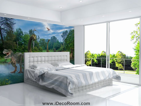 Image of Dinosaur Wallpaper Large Wall Murals for Bedroom Wall Art IDCWP-KL-000116