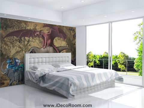 Image of Dinosaur Wallpaper Large Wall Murals for Bedroom Wall Art IDCWP-KL-000122