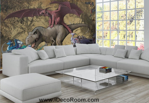 Image of Dinosaur Wallpaper Large Wall Murals for Bedroom Wall Art IDCWP-KL-000122