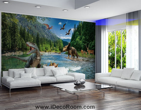 Image of Dinosaur Wallpaper Large Wall Murals for Bedroom Wall Art IDCWP-KL-000128