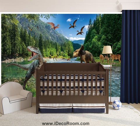 Image of Dinosaur Wallpaper Large Wall Murals for Bedroom Wall Art IDCWP-KL-000128