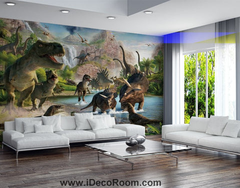 Image of Dinosaur Wallpaper Large Wall Murals for Bedroom Wall Art IDCWP-KL-000138