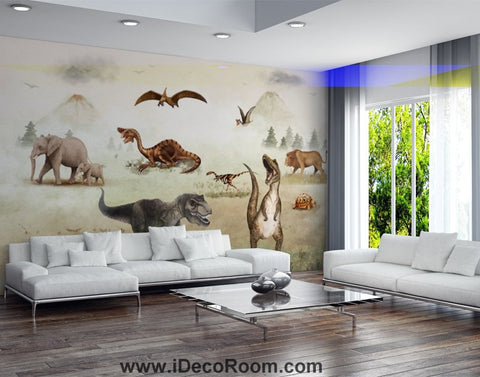 Image of Dinosaur Wallpaper Large Wall Murals for Bedroom Wall Art IDCWP-KL-000143