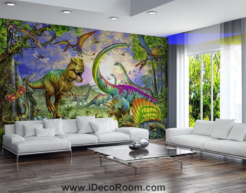 Image of Dinosaur Wallpaper Large Wall Murals for Bedroom Wall Art IDCWP-KL-000144