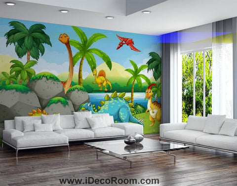 Image of Dinosaur Wallpaper Large Wall Murals for Bedroom Wall Art IDCWP-KL-000148
