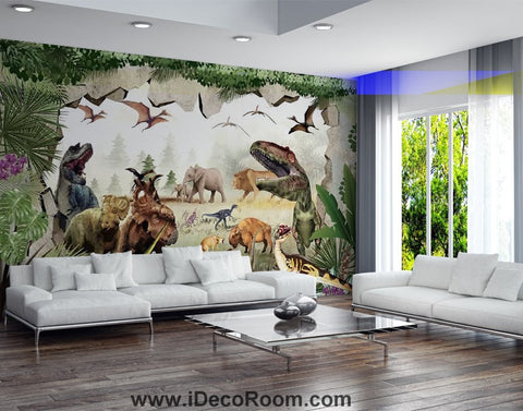 Image of Dinosaur Wallpaper Large Wall Murals for Bedroom Wall Art IDCWP-KL-000149