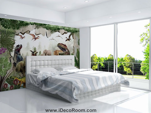 Image of Dinosaur Wallpaper Large Wall Murals for Bedroom Wall Art IDCWP-KL-000149
