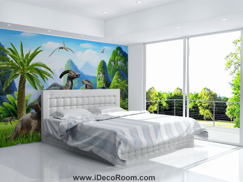 Image of Dinosaur Wallpaper Large Wall Murals for Bedroom Wall Art IDCWP-KL-000162
