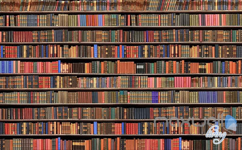 Image of 3D Large Realistic Books Wall Paper Mural Art Print Decals Business Decor IDCWP-SJ-000012