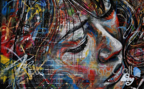 Image of 3D Graffiti Urban Wall Paper Murals Art Print Decals Decor IDCWP-TY-000006