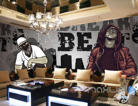 Image of 3D Graffiti Break Wall Murals Paper Art Print Decals Wallpaper IDCWP-TY-000011