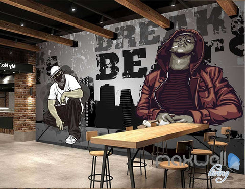 Image of 3D Graffiti Break Wall Murals Paper Art Print Decals Wallpaper IDCWP-TY-000011