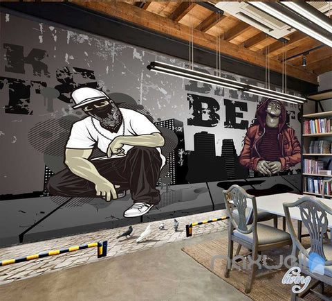 Image of 3D Graffiti Break Wall Murals Paper Art Print Decals Wallpaper IDCWP-TY-000011