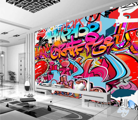 Image of 3D Graffiti Hip Hop Wall Mural Paper Art Print Decals Decor IDCWP-TY-000016