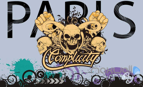 Image of 3D Graffiti Skull Wall Mural Paper Art Print Decals Decor IDCWP-TY-000018