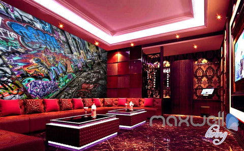 Image of 3D Graffiti Backstreet Wall Mural Paper Art Print Decals Decor IDCWP-TY-000022