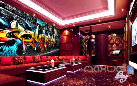 Image of 3D Graffiti Monkey King Wall Murals Paper Art Print Decals Decor Wallpaper IDCWP-TY-000028