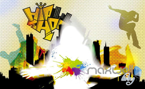 Image of 3D Graffiti Art City Wall Murals Paper Print Decals Decor Wallpaper IDCWP-TY-000037