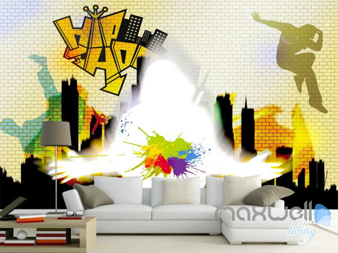 Image of 3D Graffiti Art City Wall Murals Paper Print Decals Decor Wallpaper IDCWP-TY-000037