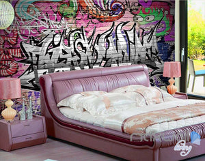 3D Graffiti Letters Monster Wall Mural Paper Art Print Decals Decor Wallpaper IDCWP-TY-000041