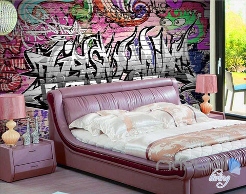 Image of 3D Graffiti Letters Monster Wall Mural Paper Art Print Decals Decor Wallpaper IDCWP-TY-000041