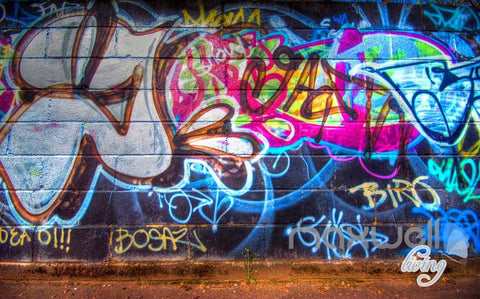Image of 3D Graffiti Chalk Art Wall Paper Murals Print Decals Decor Wallpaper IDCWP-TY-000054