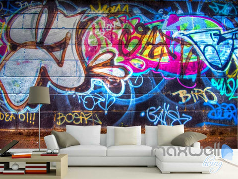 Image of 3D Graffiti Chalk Art Wall Paper Murals Print Decals Decor Wallpaper IDCWP-TY-000054