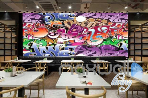 Image of 3D Graffiti Art Letters Wall Murals Paper Print Decals Decor Wallpaper IDCWP-TY-000065
