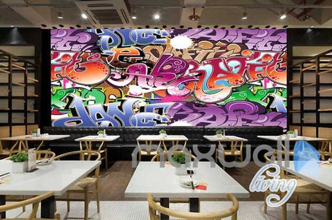 Image of 3D Graffiti Art Letters Wall Murals Paper Print Decals Decor Wallpaper IDCWP-TY-000065