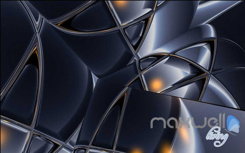 Image of 3D Black Glass Art Wall Murals Paper Print Decals Decor Wallpaper IDCWP-TY-000068