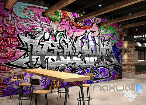 Image of 3D Graffiti Monster Wall Murals Paper Art Print Decals Decor Wallpaper IDCWP-TY-000077