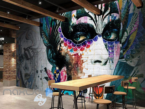 Image of 3D Graffiti Party Queen Colorful Art Wall Murals Wallpaper Wall Art Decals Decor IDCWP-TY-000103