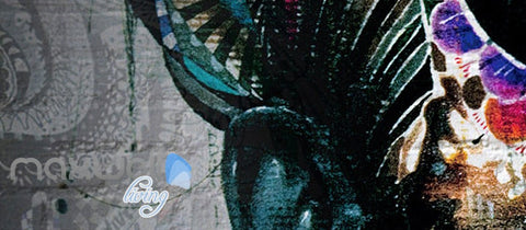 Image of 3D Graffiti Party Queen Colorful Art Wall Murals Wallpaper Wall Art Decals Decor IDCWP-TY-000103