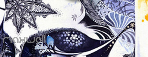 Image of 3D Graffiti Retro Lady Butterfly Wall Murals Wallpaper Wall Art Decals Decor IDCWP-TY-000106