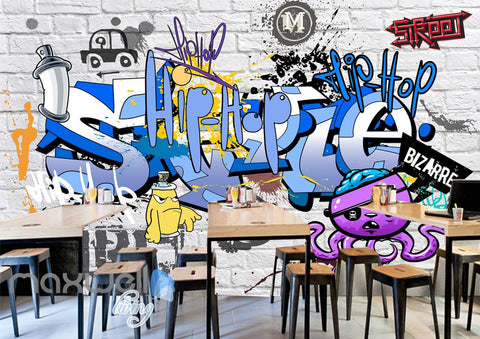 Image of 3D Graffiti Bizarre Letters Wall Murals Wallpaper Wall Art Decals Decor IDCWP-TY-000132