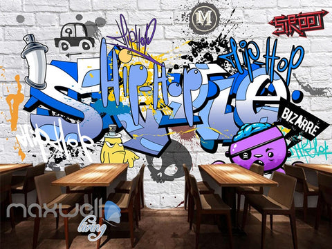 Image of 3D Graffiti Bizarre Letters Wall Murals Wallpaper Wall Art Decals Decor IDCWP-TY-000132