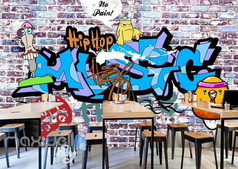 Image of 3D Graffiti Letters Bricks Wall Murals Wallpaper Wall Art Decals Decor IDCWP-TY-000133