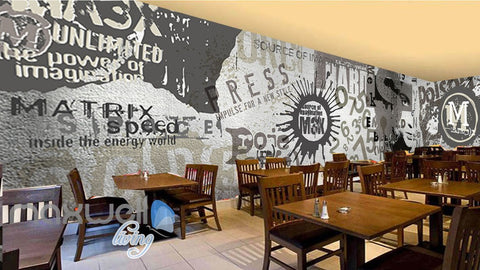 Image of 3D Retro Vintage Graffiti Wall Murals Wallpaper Wall Art Decals Decor IDCWP-TY-000134