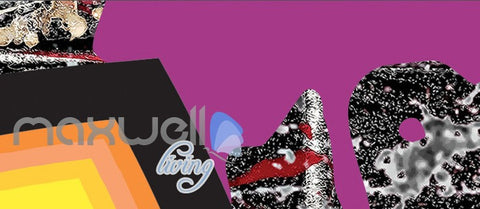 Image of 3D Graffiti Letters Music Art Wall Murals Wallpaper Wall Paper Decals Decor IDCWP-TY-000135